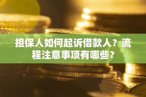 济南担保人如何起诉借款人？流程注意事项有哪些？
